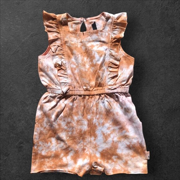 Primark pull-on Girls Summer Romper – Brown Tie Dye - Size 12M - Picture 1 of 4